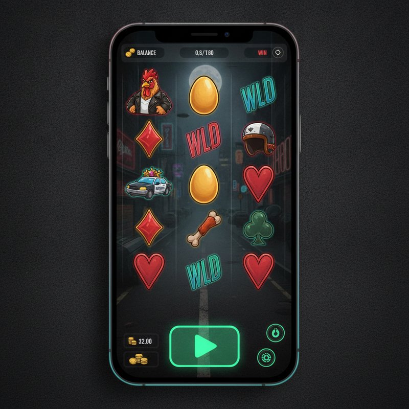 Chicken Road 2 su smartphone in modalità verticale — interfaccia adattata con pulsanti touch e pannello puntate compatto